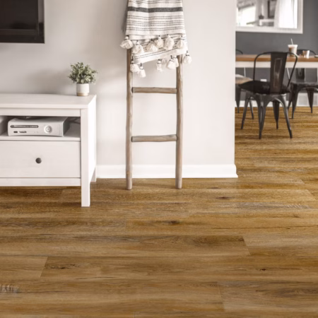Congoleum Triversa Prime Fawn vinyl flooring installed in a room