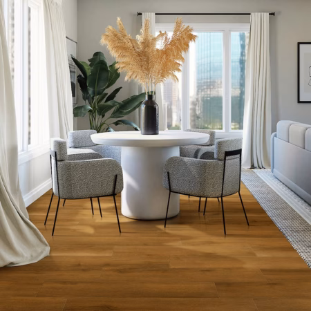 Congoleum Triversa Prime Gold vinyl flooring installed in a room
