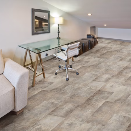 Congoleum Triversa Prime Wet Pavement vinyl flooring installed in a room