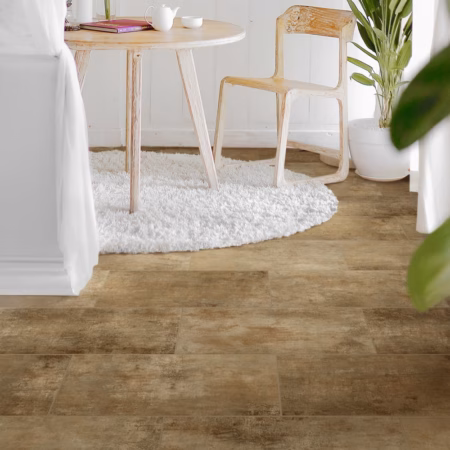 Congoleum Triversa Prime Metro Paver vinyl flooring installed in a room