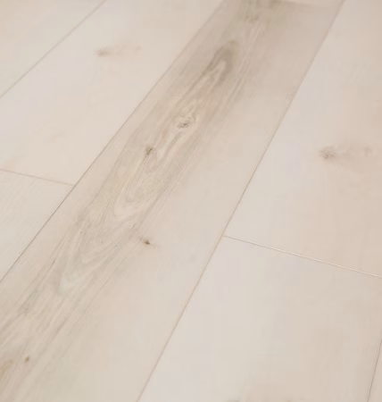 Anything Goes! CoreTec LVT Timeless Splendor Frosted Maple showing pale cream maple-look vinyl planks