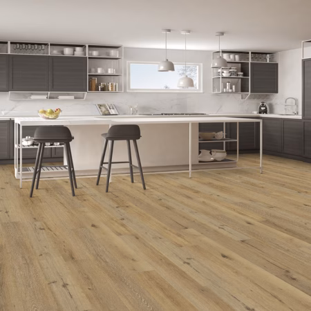 Axiscor Pro 7 Twin Bridges vinyl flooring installed in a room