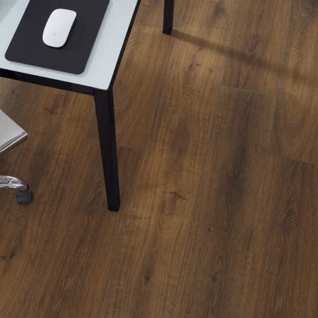 Axiscor Pro 9 Havana vinyl flooring installed in a room