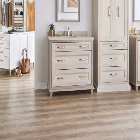 Axiscor Pro 9 Sandalwood vinyl flooring installed in a room
