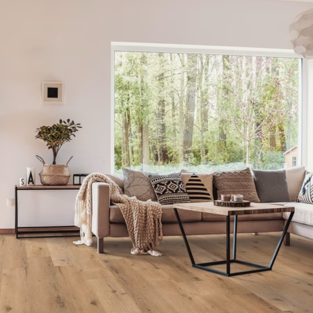 Axiscor Pro 9 Tahoe Natural vinyl flooring installed in a room
