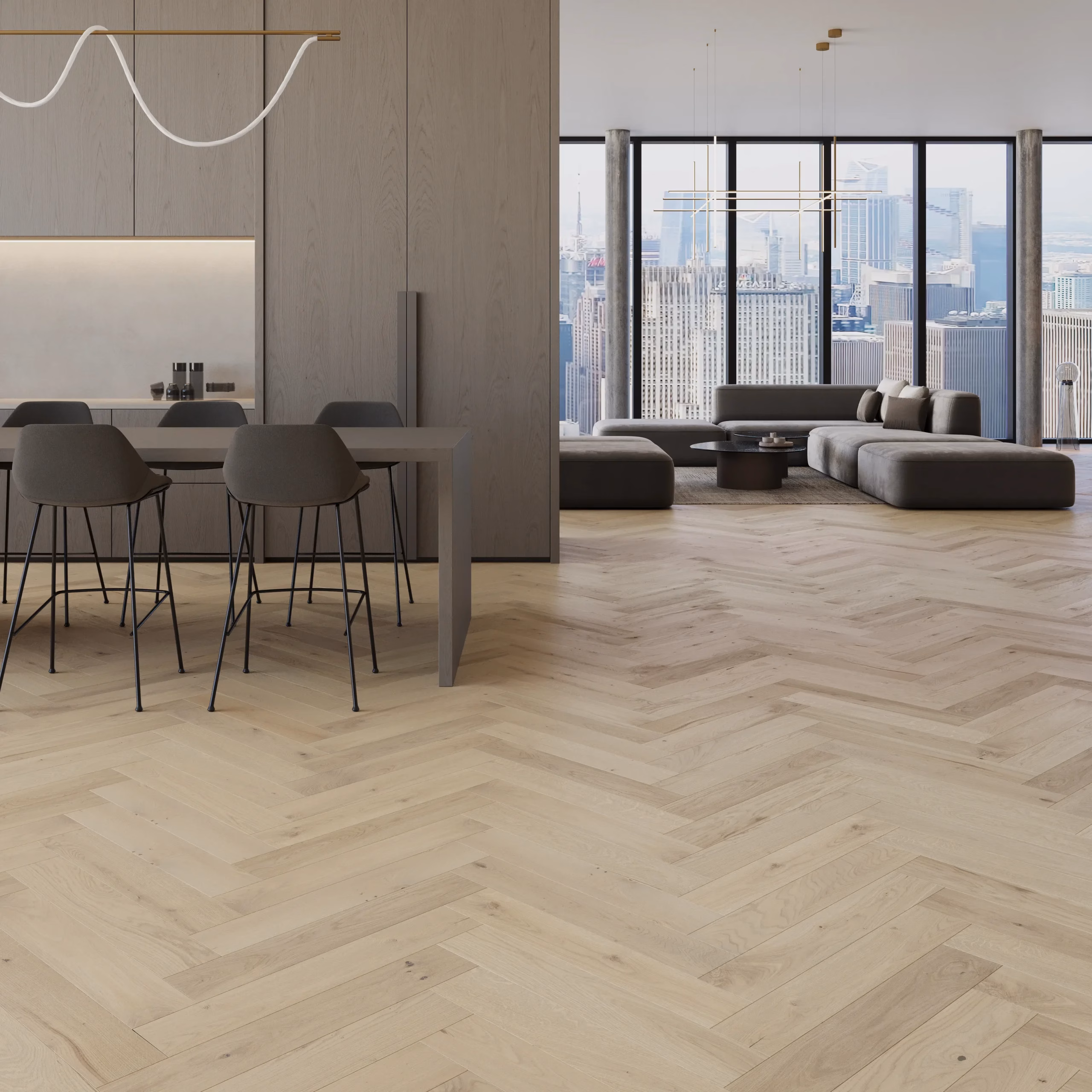 Barlinek Marzipan Muffin Oak Herringbone