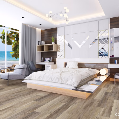 Chesapeake Coastal Banded Olive flooring installed in a room