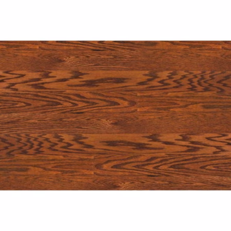 From The Forest Oak Street Brown Sugar Red Oak 5 in. nominal showing rich brown red oak flooring with darker grain
