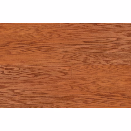 From The Forest Oak Street Butterscotch Red Oak 5 in. nominal showing reddish amber red oak flooring with pronounced grain