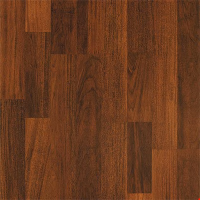 Quick-Step Classic 800 Everglade Mahogany 2-Strip laminate flooring showing reddish-brown mahogany-look strips with darker grain.