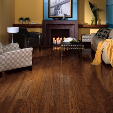 Hartco Ascot Plank Mink hardwood flooring installed in a room