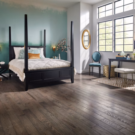 Hartco Prime Harvest Silver Oak hardwood flooring installed in a room