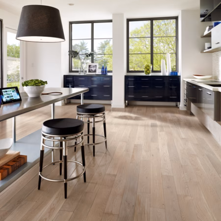 Hartco Prime Harvest Elite Mystic Taupe hardwood flooring installed in a room