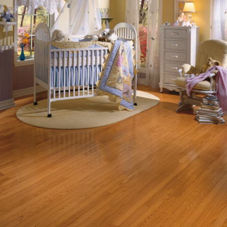 Hartco Yorkshire Canyon hardwood flooring installed in a room