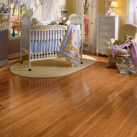 Bruce Manchester Butterscotch hardwood flooring installed in a room