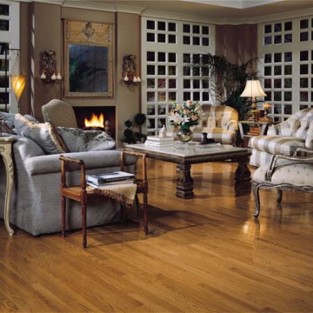 Bruce Natural Choice Spice hardwood flooring installed in a room
