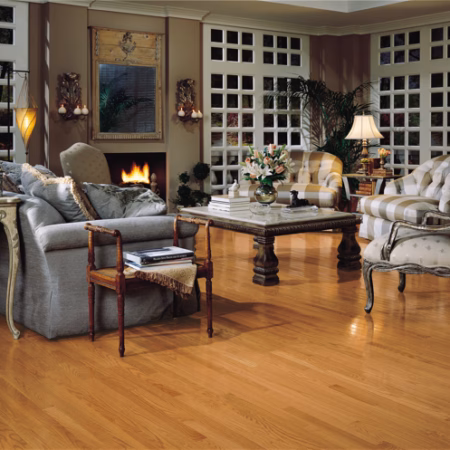 Bruce Natural Choice Butterscotch hardwood flooring installed in a room