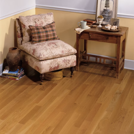 Bruce Waltham Cornsilk hardwood flooring installed in a room