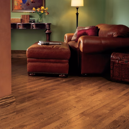 Bruce Westchester Gunstock hardwood flooring installed in a room