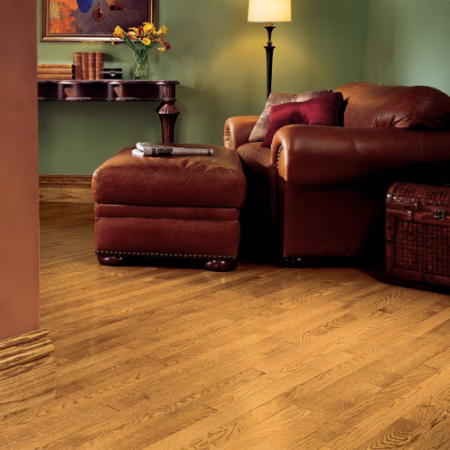 Bruce Westchester Spice hardwood flooring installed in a room