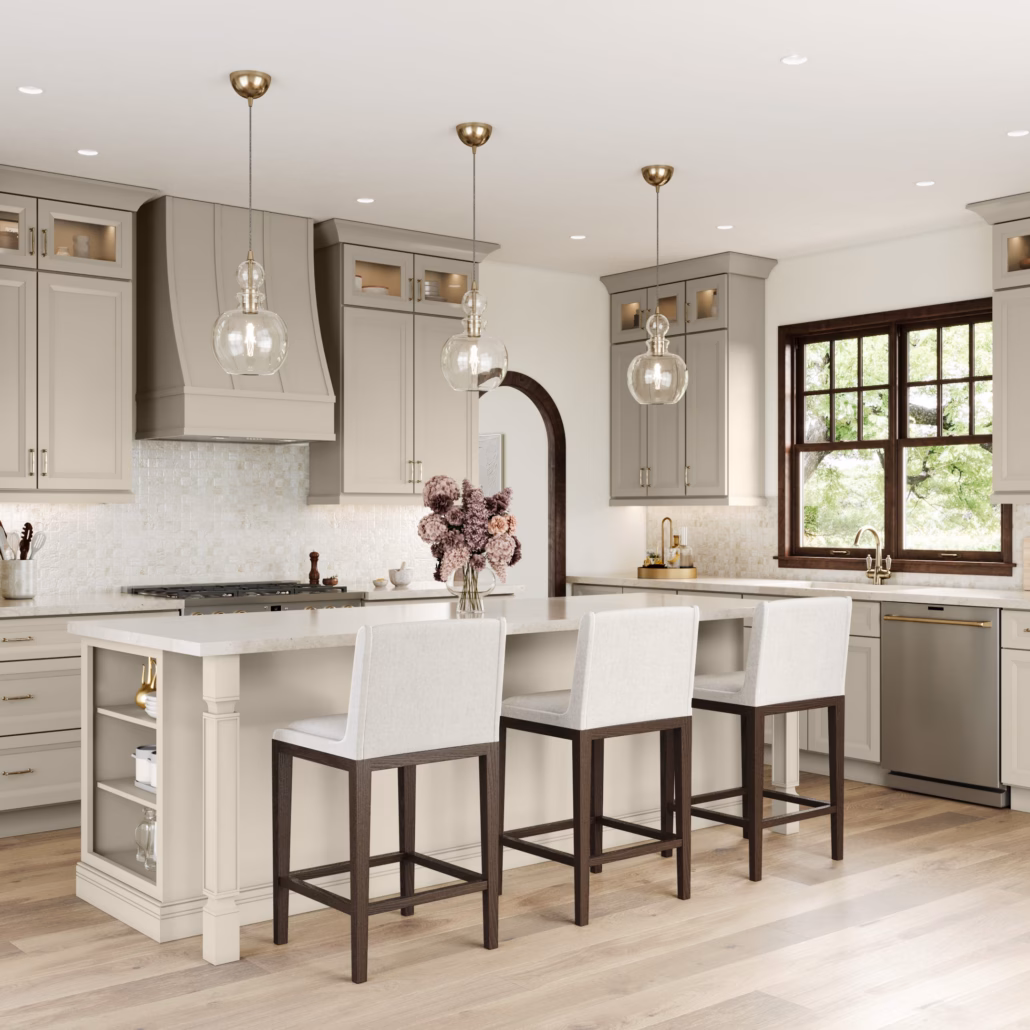 US Cabinet Depot Oxford Cashmere cabinet kitchen inspiration
