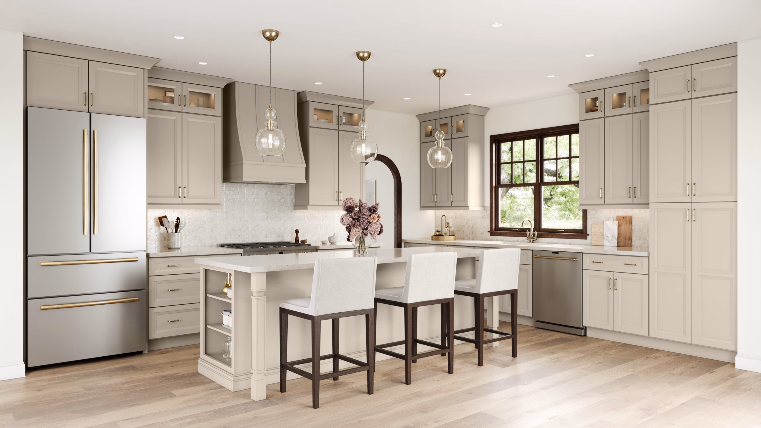 US Cabinet Depot Oxford Cashmere cabinet kitchen inspiration